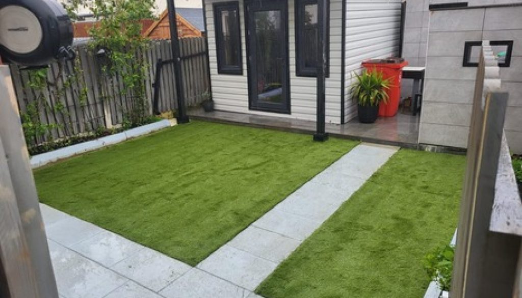 Garden landscaping transformation in Lucan, Dublin.