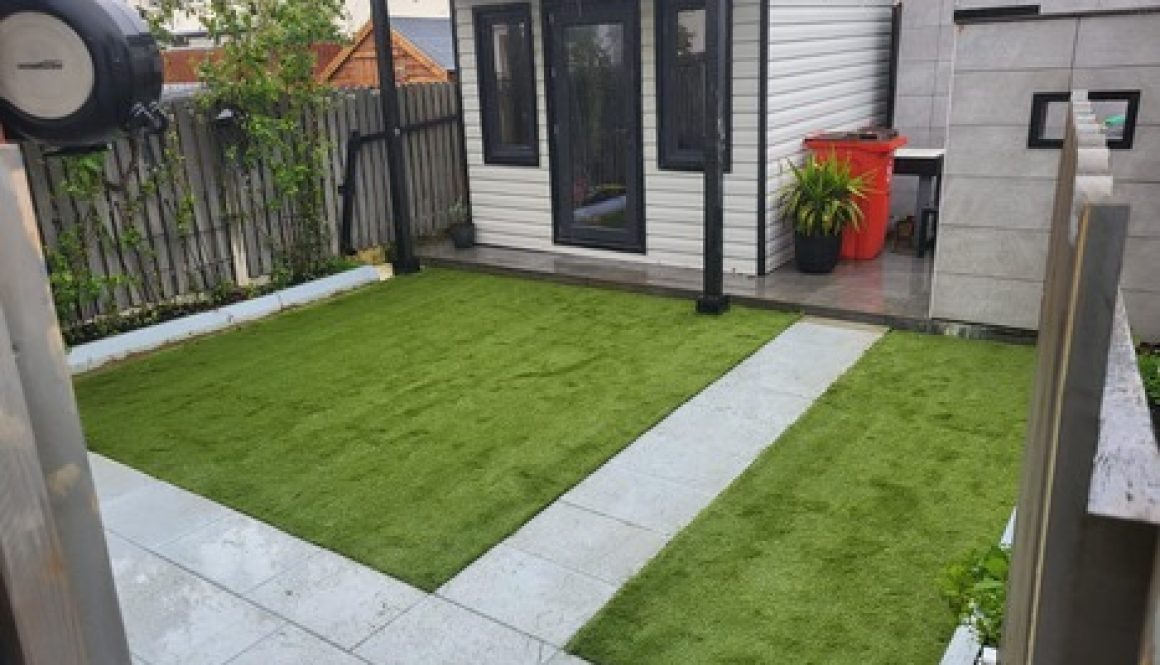 Garden landscaping transformation in Lucan, Dublin.