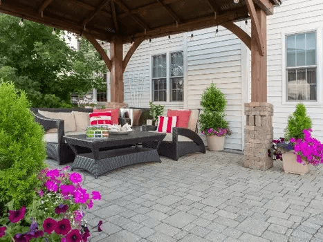 Low-maintenance garden design with paving, gravel, and hardy plants in Lucan.
